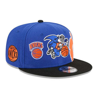 Pictured is this NBA Hardwood Classic All Star Game New York Knicks 9FIFTY Snapback cap in blue. 4
