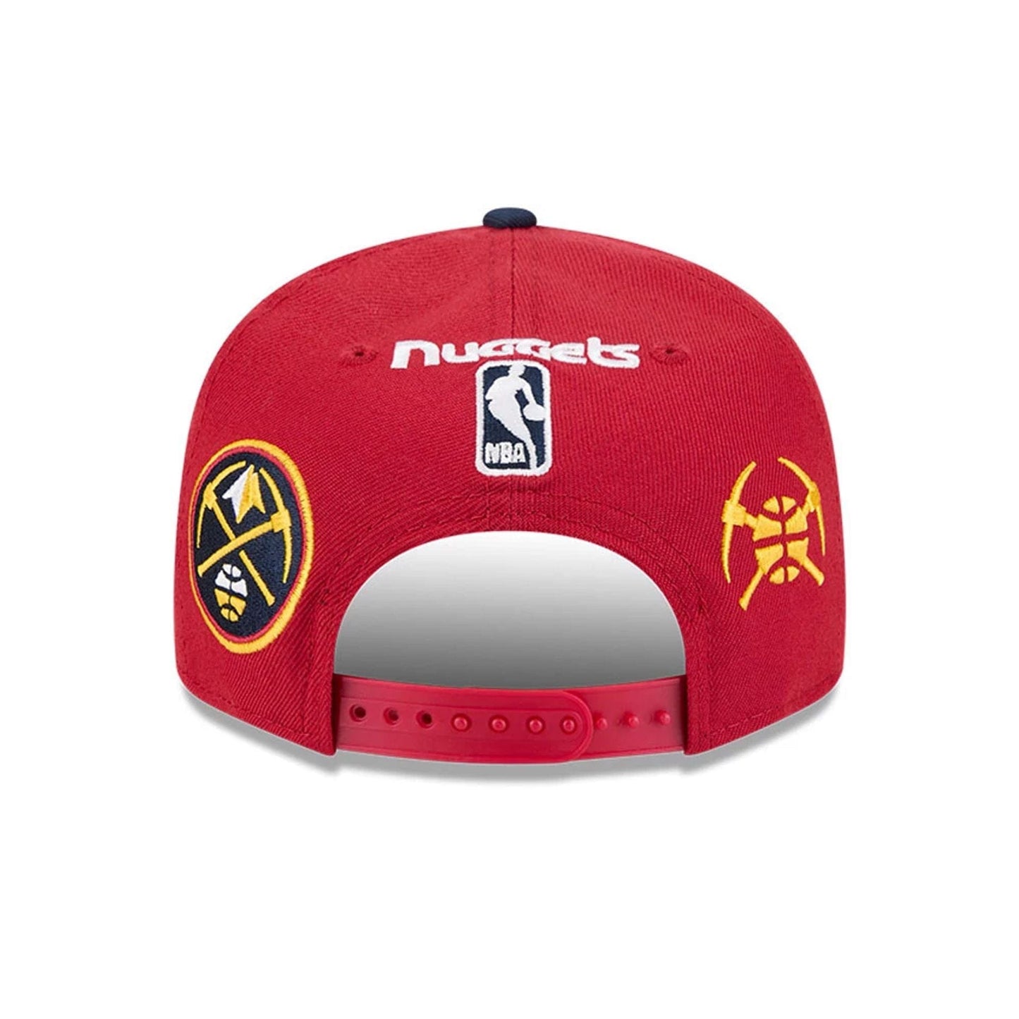 Pictured is this NBA Hardwood Classic All Star Game Denver Nuggets 9FIFTY Snapback cap in dark red. 5