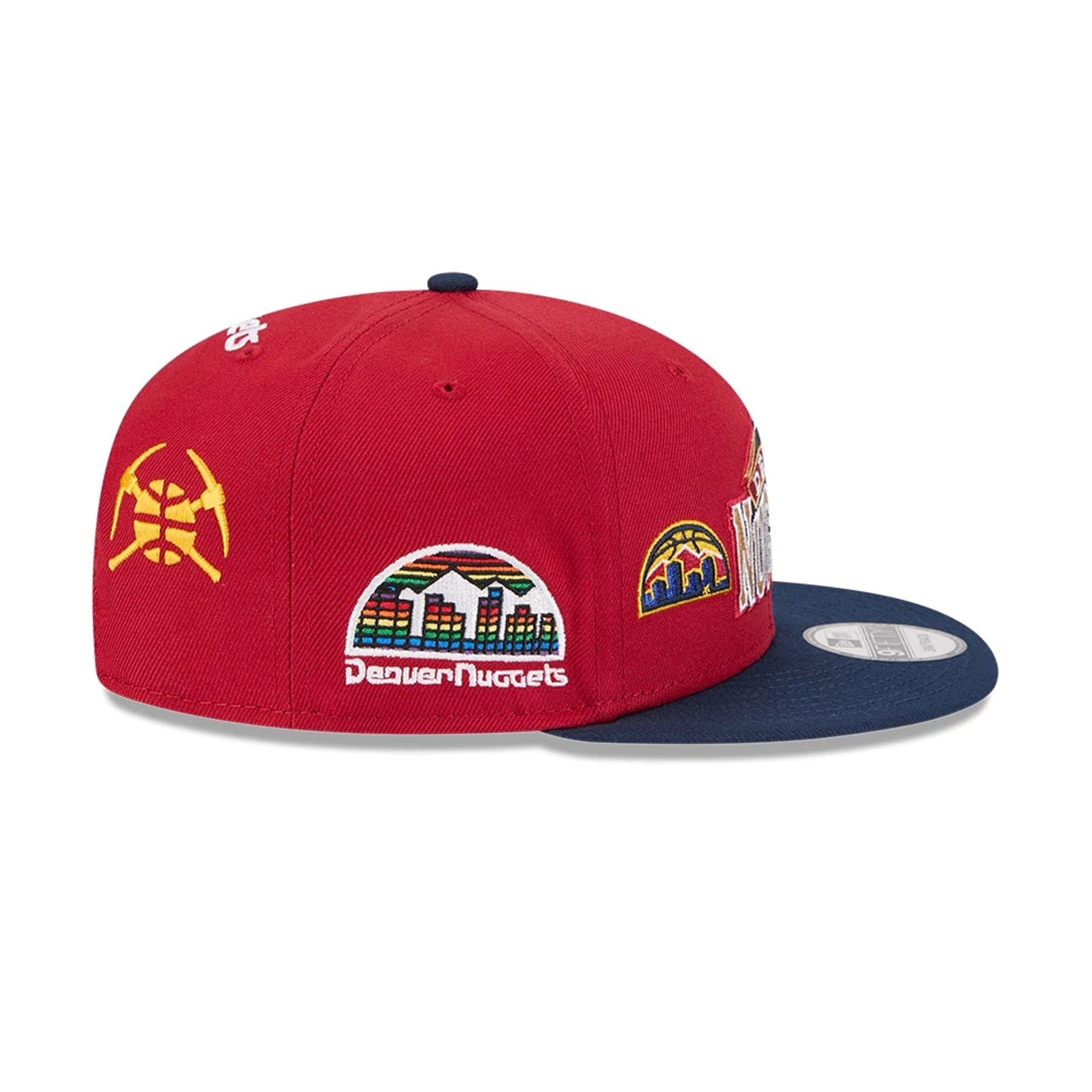 Pictured is this NBA Hardwood Classic All Star Game Denver Nuggets 9FIFTY Snapback cap in dark red. 7