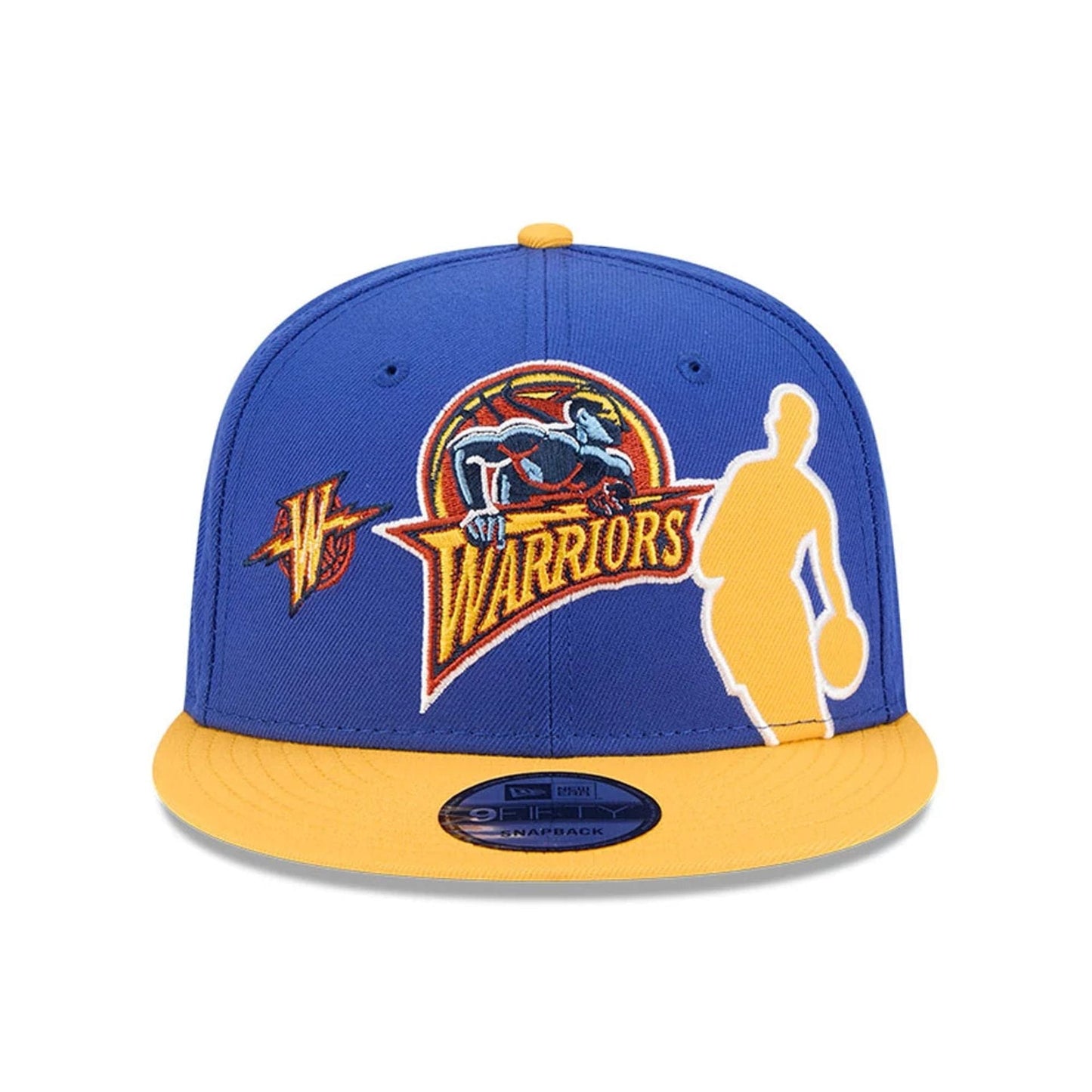 Pictured is this NBA Hardwood Classic All Star Game Golden State Warriors 9FIFTY Snapback cap in blue. 3