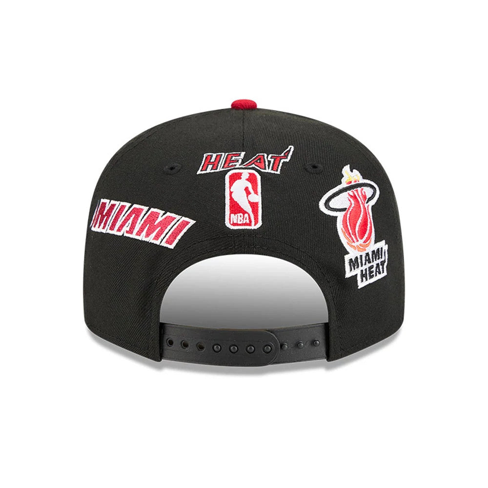 Pictured is this NBA Hardwood Classic All Star Game Miami Heat 9FIFTY Snapback cap in black. 5