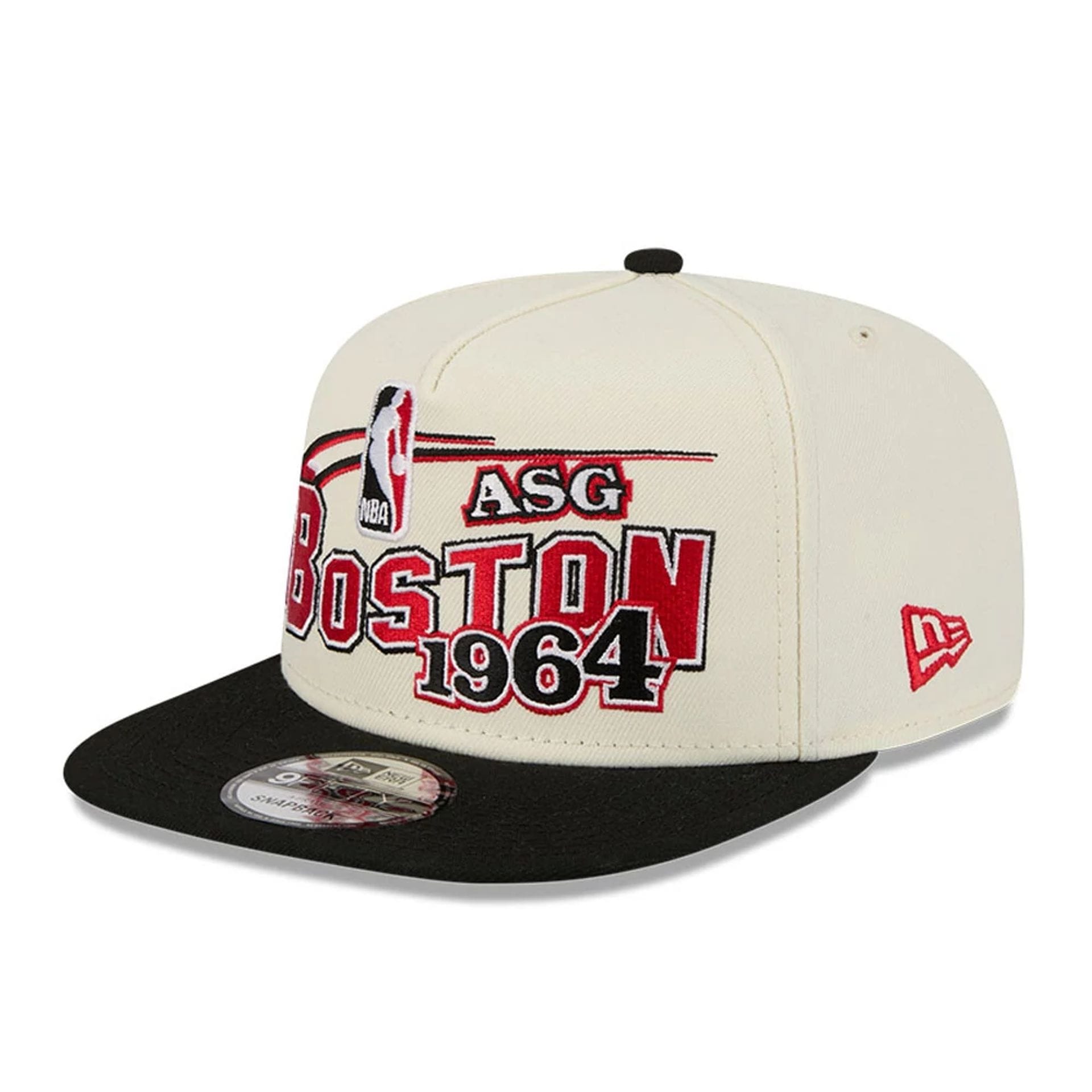 Pictured is this NBA Hardwood Classic All Star Game Boston Celtics 9FIFTY A-Frame Snapback cap in white. 4