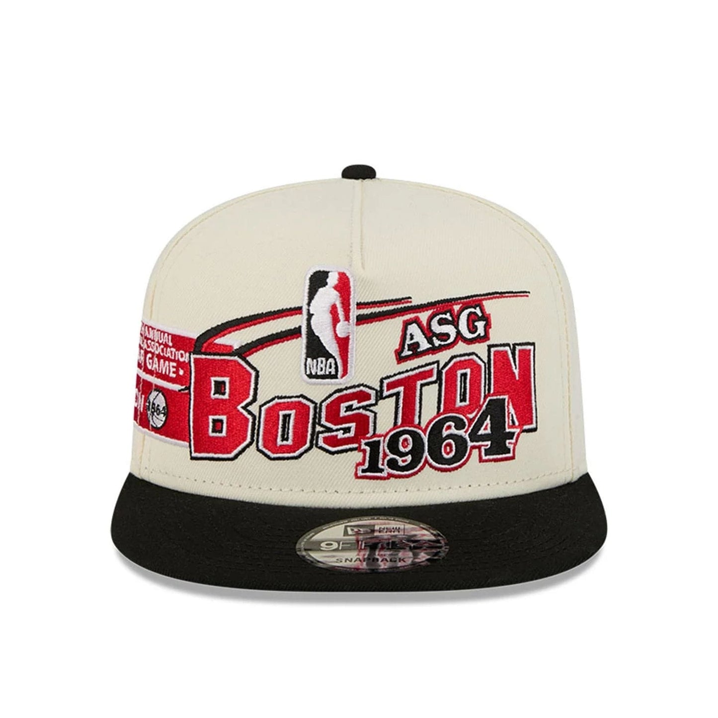Pictured is this NBA Hardwood Classic All Star Game Boston Celtics 9FIFTY A-Frame Snapback cap in white. 3