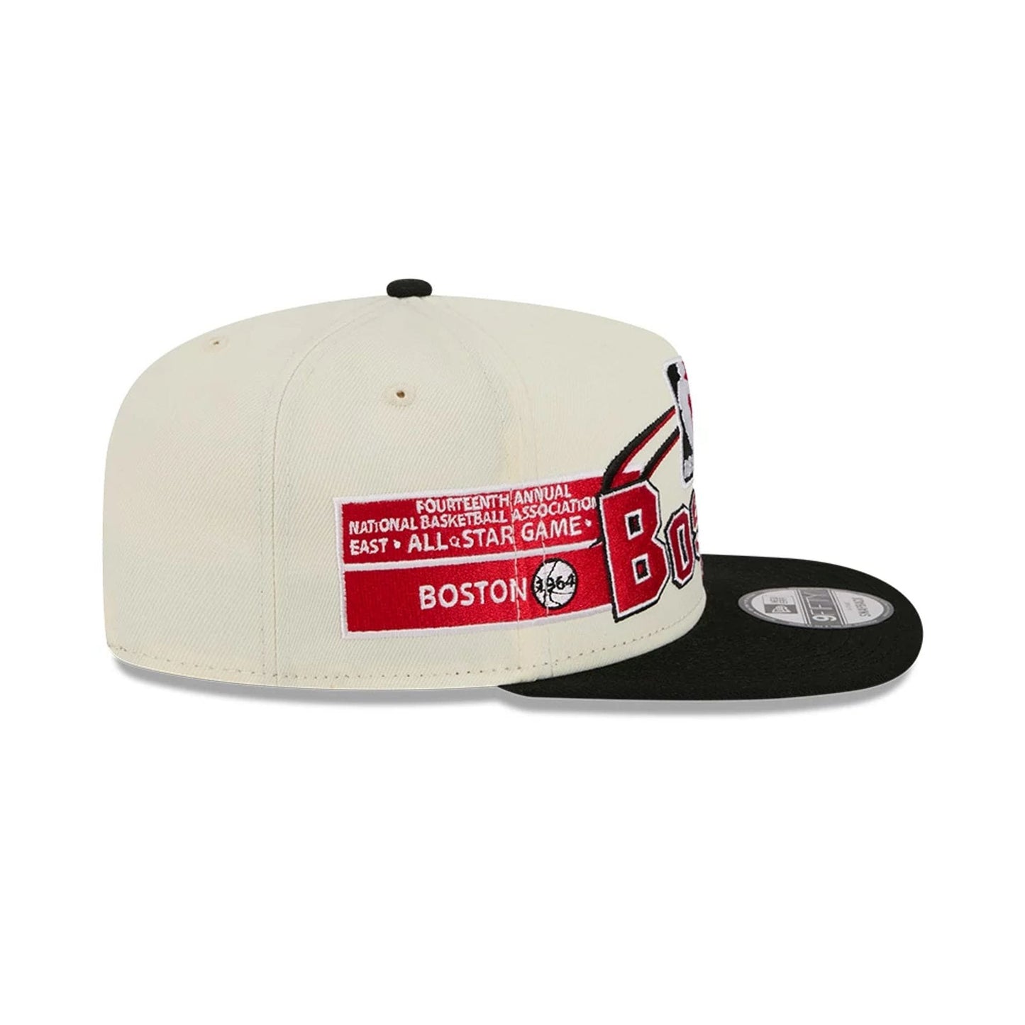 Pictured is this NBA Hardwood Classic All Star Game Boston Celtics 9FIFTY A-Frame Snapback cap in white. 5