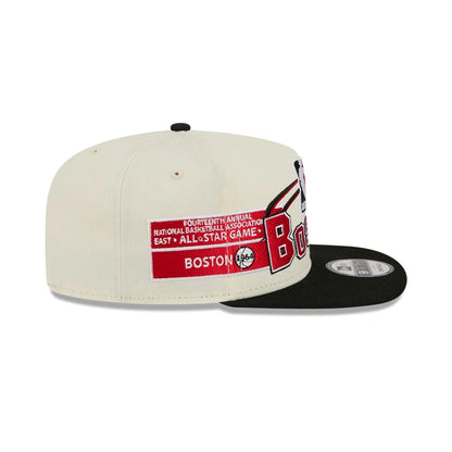 Pictured is this NBA Hardwood Classic All Star Game Boston Celtics 9FIFTY A-Frame Snapback cap in white. 5