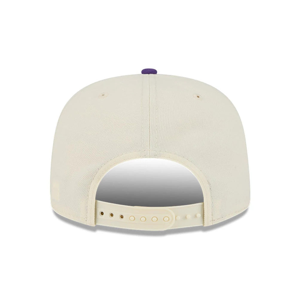 Pictured is this NBA Hardwood Classic All Star Game LA Lakers 9FIFTY A-Frame Snapback cap in white. 7