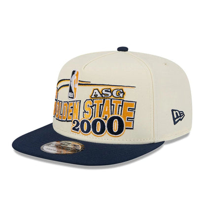 Pictured is this NBA Hardwood Classic All Star Game Golden State Warriors 9FIFTY A-Frame Snapback cap in white. 4