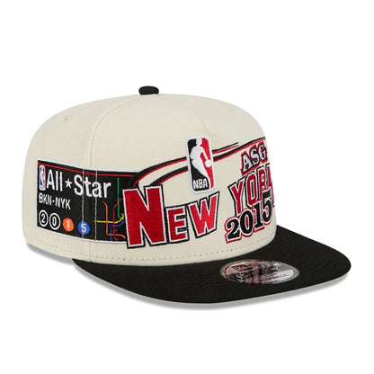 Pictured is this NBA Hardwood Classic All Star Game Brooklyn Nets 9FIFTY A-Frame Snapback cap in white. 1