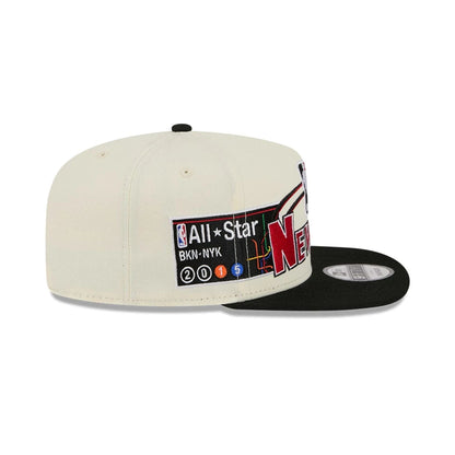 Pictured is this NBA Hardwood Classic All Star Game Brooklyn Nets 9FIFTY A-Frame Snapback cap in white. 5