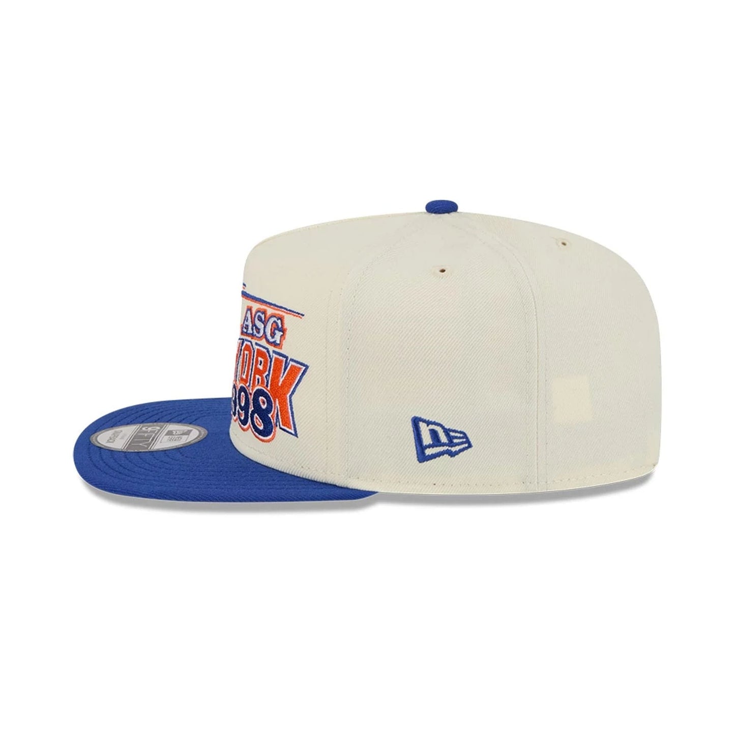 Pictured is this NBA Hardwood Classic All Star Game New York Knicks 9FIFTY A-Frame Snapback cap in white. 6