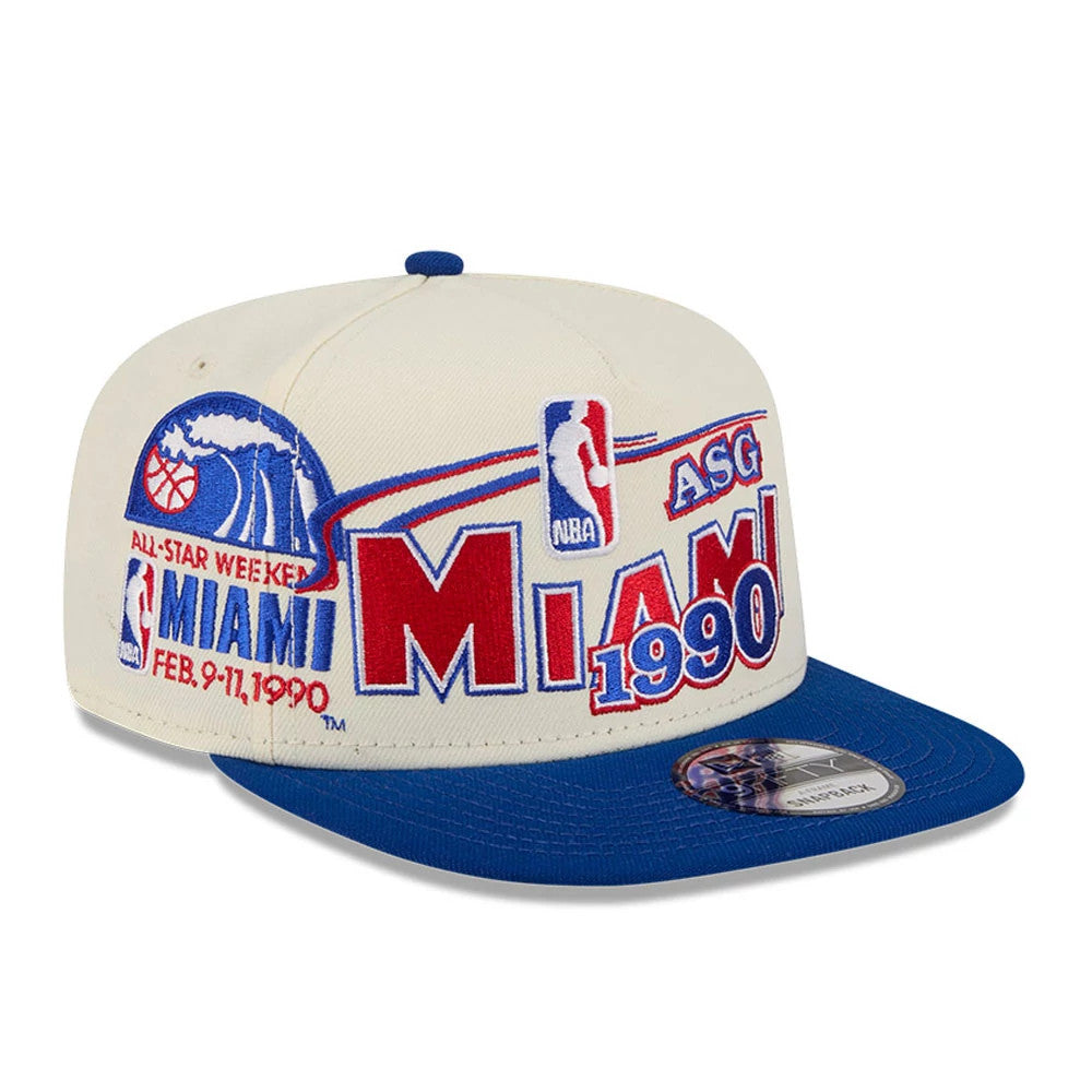 NBA Hardwood Classic ASG Miami Heat White 9FIFTY A-Frame Snapback