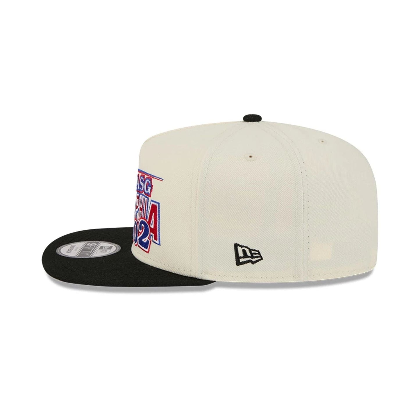 Pictured is this NBA Hardwood Classic All Star Game Philadelphia 76ers 9FIFTY A-Frame Snapback cap in white. 6