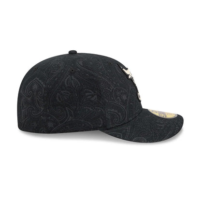 Pictured is this NBA Brushed Cotton Chicago Bulls 59FIFTY Fitted cap in black. 6
