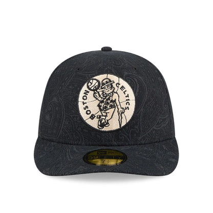 Pictured is this NBA Brushed Cotton Boston Celtics 59FIFTY Fitted cap in black. 3