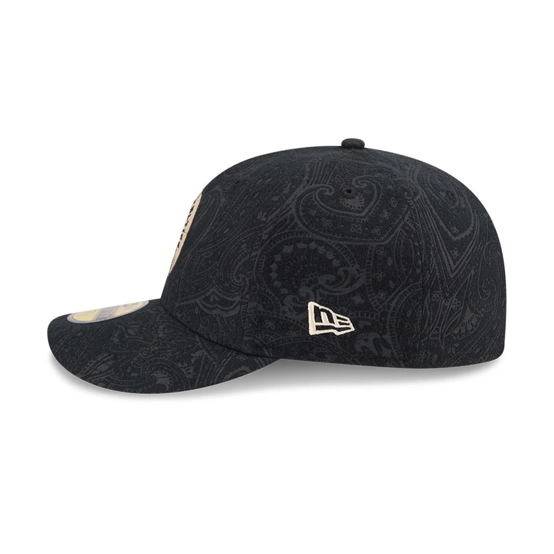 Pictured is this NBA Brushed Cotton Boston Celtics 59FIFTY Fitted cap in black. 5