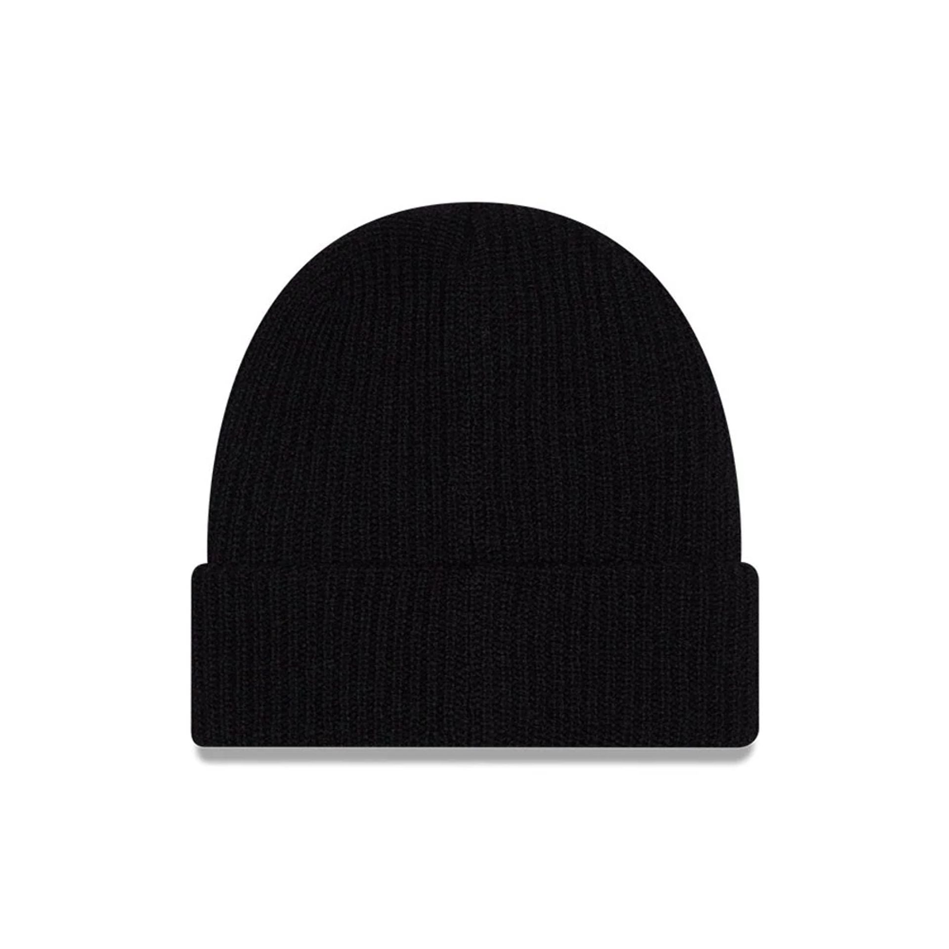 Pictured is this MLB Cashmere Knit New York Yankees Cuff Knit Beanie hat in black. 3