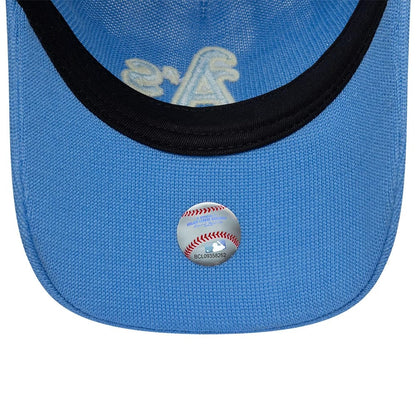 Pictured is this MLB Merino Wool Athletics 9TWENTY cap in pastel blue. 7