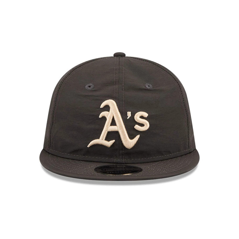 Pictured is this MLB Nylon Athletics Retro Crown 9FIFTY cap in black. 3