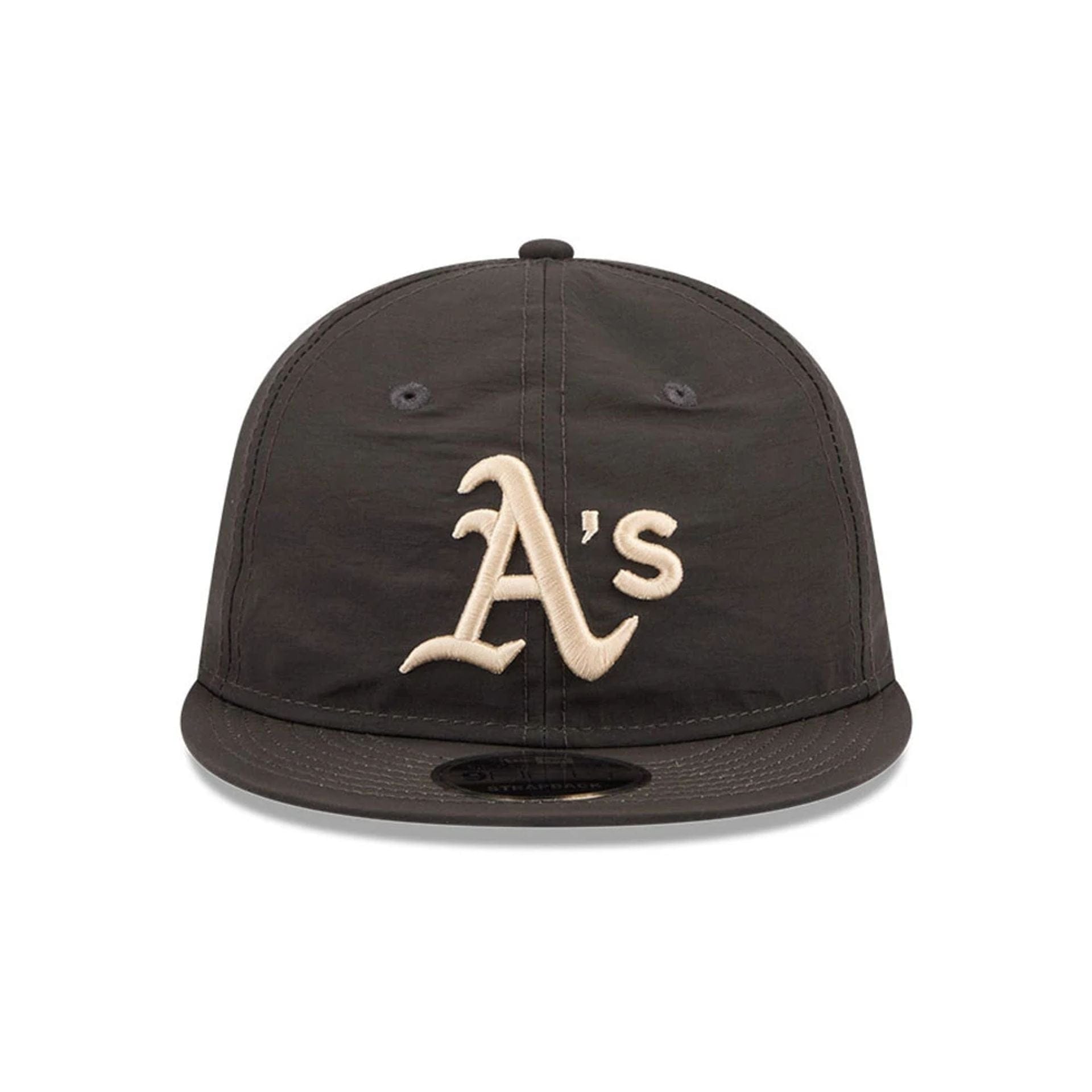 Pictured is this MLB Nylon Athletics Retro Crown 9FIFTY cap in black. 3