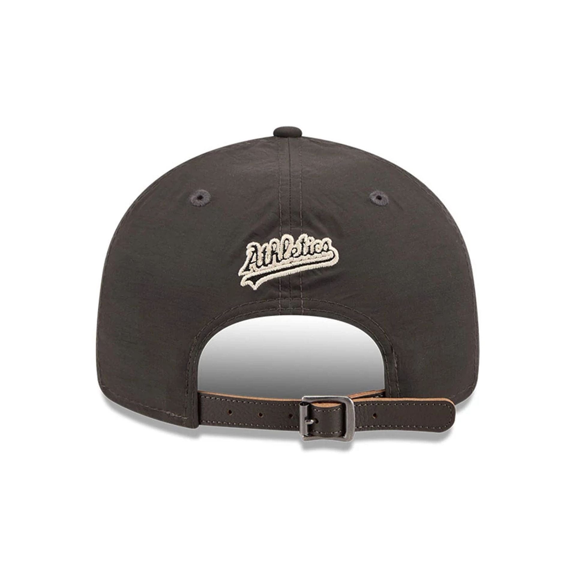 Pictured is this MLB Nylon Athletics Retro Crown 9FIFTY cap in black. 2