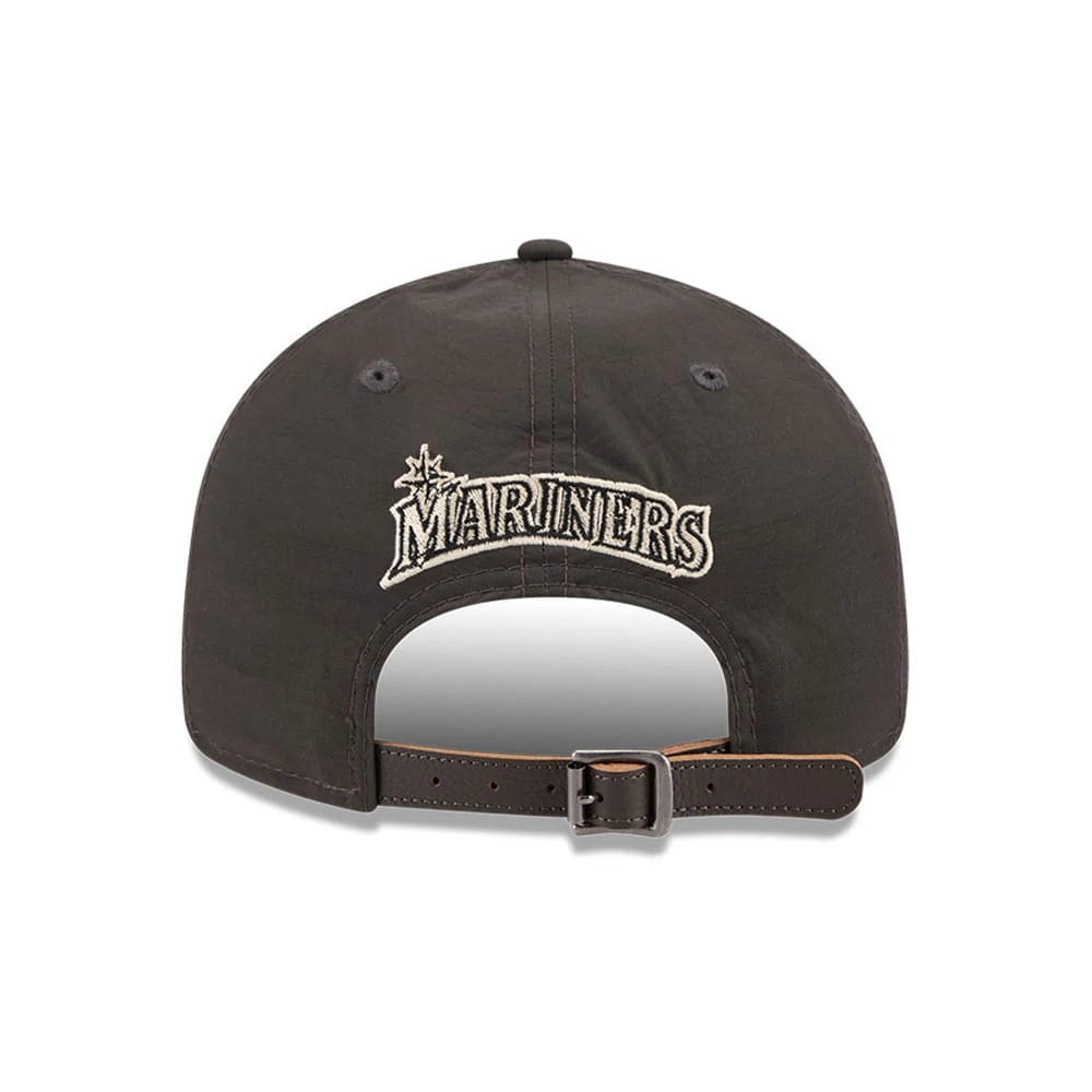 Pictured is this MLB Nylon Seattle Mariners Retro Crown 9FIFTY cap in black. 2