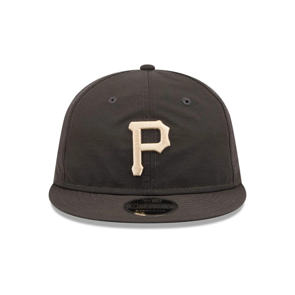 Pictured is this MLB Nylon Pittsburgh Pirates Retro Crown 9FIFTY cap in black. 3