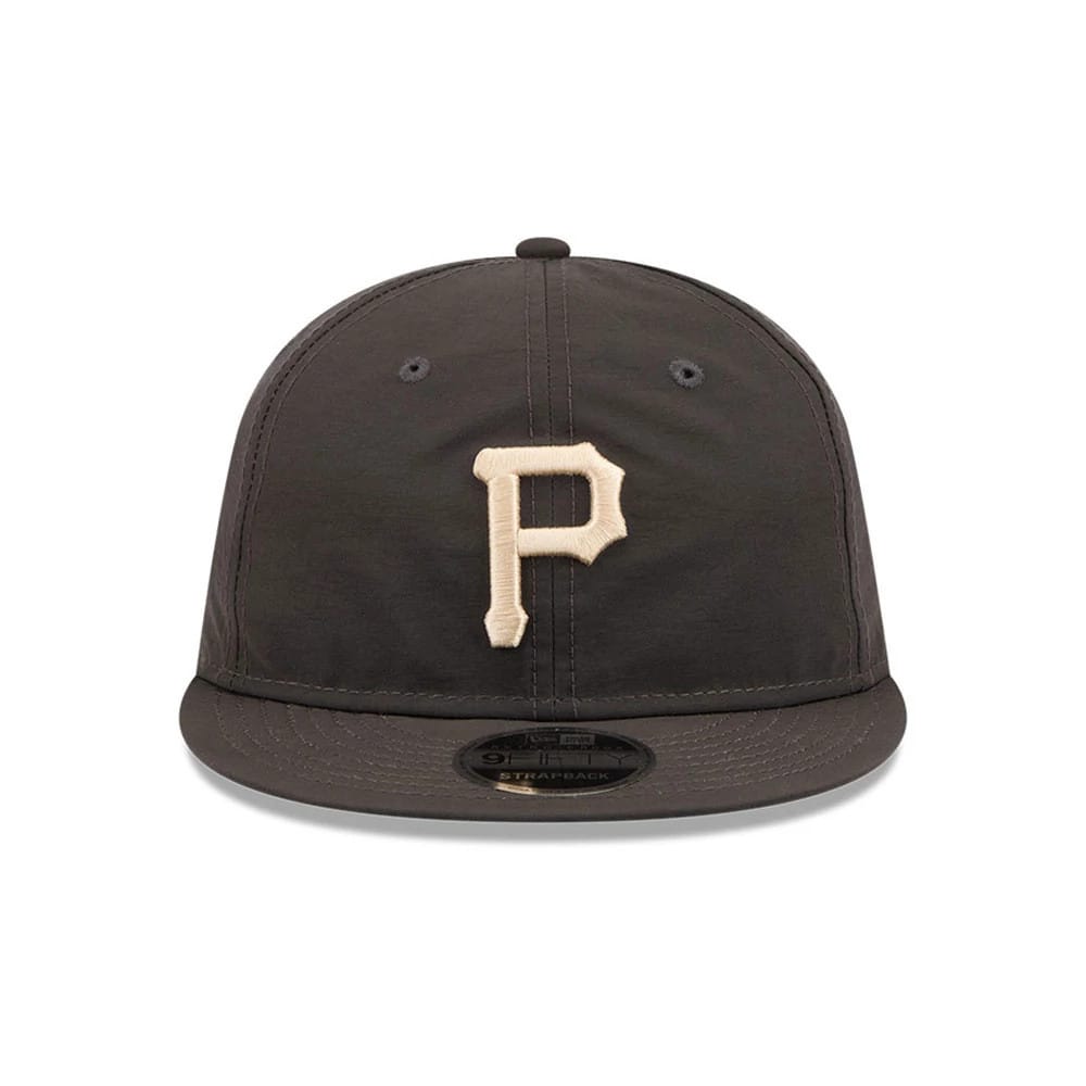 Pictured is this MLB Nylon Pittsburgh Pirates Retro Crown 9FIFTY cap in black. 3