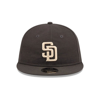 Pictured is this MLB Nylon San Diego Padres Retro Crown 9FIFTY cap in black. 3