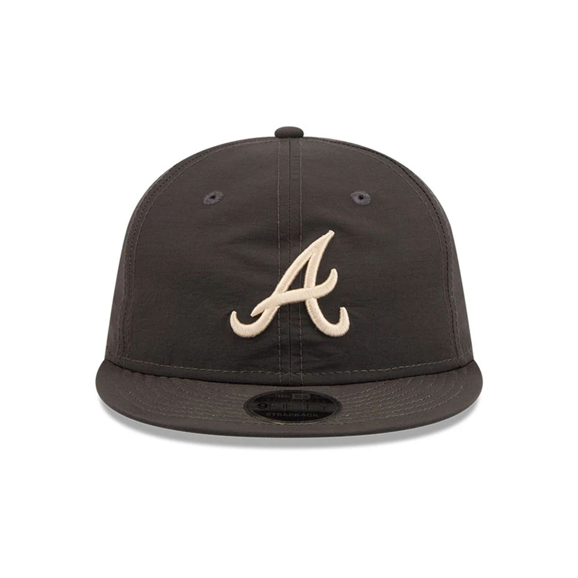 Pictured is this MLB Nylon Atlanta Braves Retro Crown 9FIFTY cap in black. 3