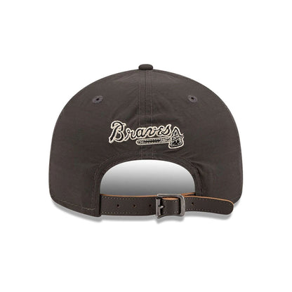 Pictured is this MLB Nylon Atlanta Braves Retro Crown 9FIFTY cap in black. 2