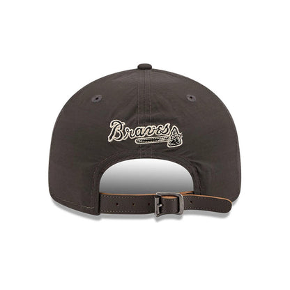 Pictured is this MLB Nylon Atlanta Braves Retro Crown 9FIFTY cap in black. 2
