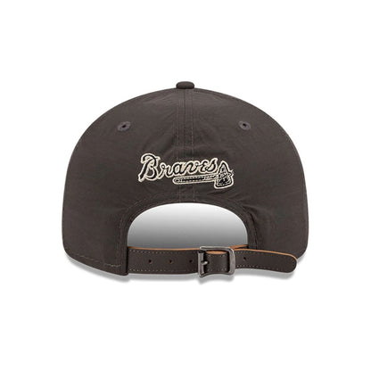 Pictured is this MLB Nylon Atlanta Braves Retro Crown 9FIFTY cap in black. 2