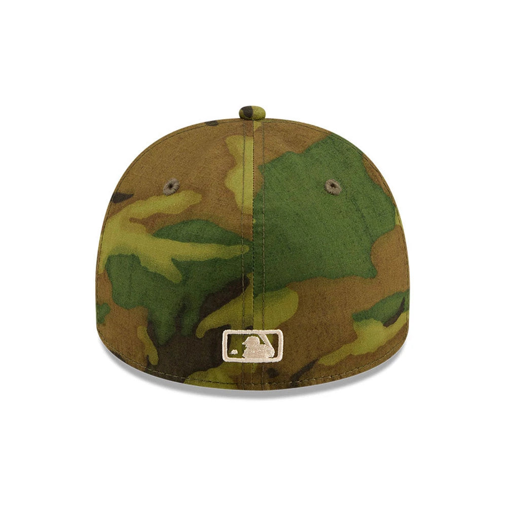 Pictured is this MLB Ripstop New York Mets 59FORTY A-Frame Fitted cap in camo. 5