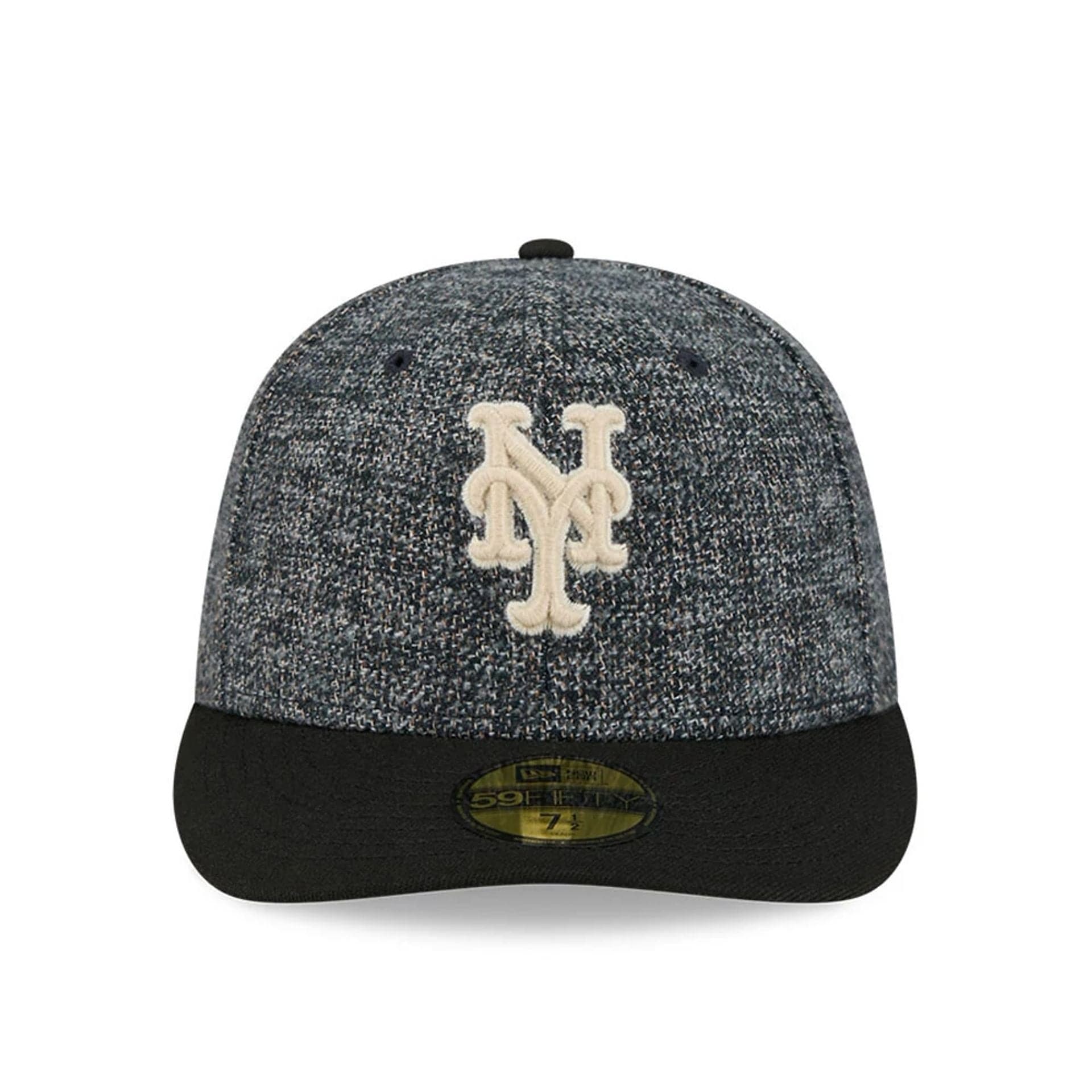 Pictured is this MLB Tweedy Cotton New York Mets 59FIFTY Fitted cap in black. 3