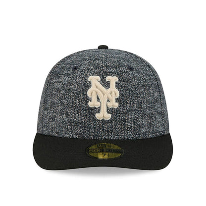 Pictured is this MLB Tweedy Cotton New York Mets 59FIFTY Fitted cap in black. 3