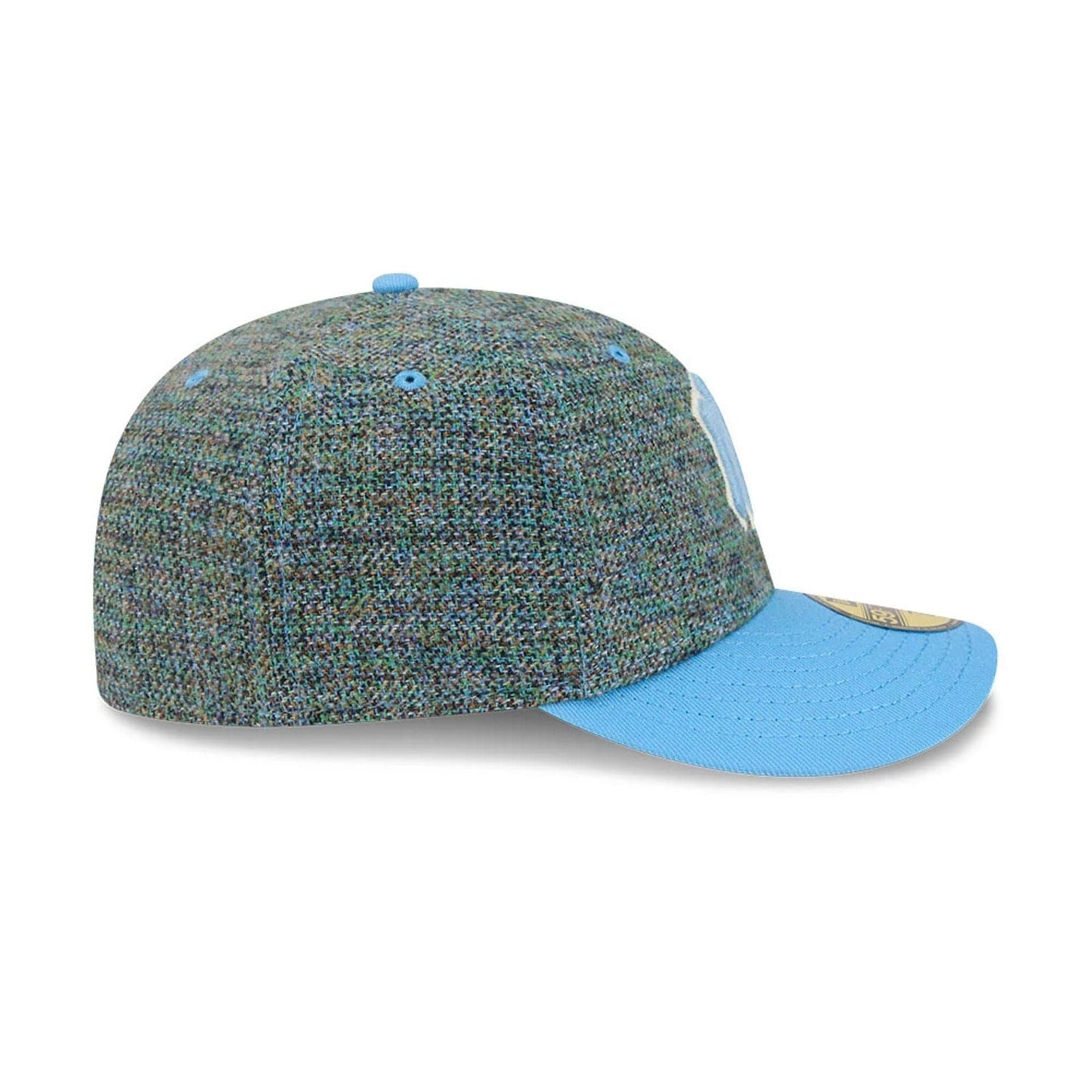 Pictured is this MLB Tweedy Cotton New York Yankees 59FIFTY Fitted cap in pastel blue. 6
