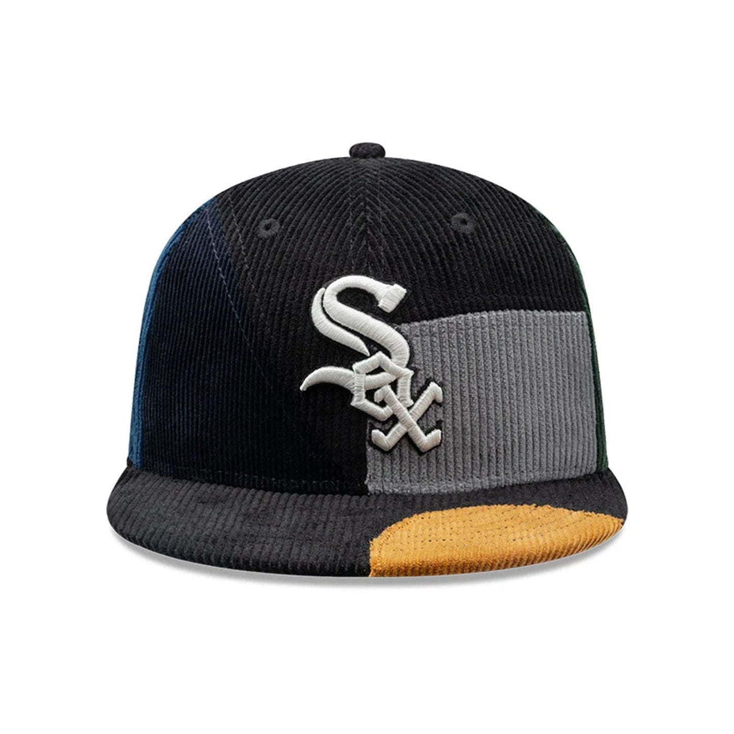 Pictured is this MLB Patchwork Chicago White Sox 59FIFTY Fitted cap in black. 2