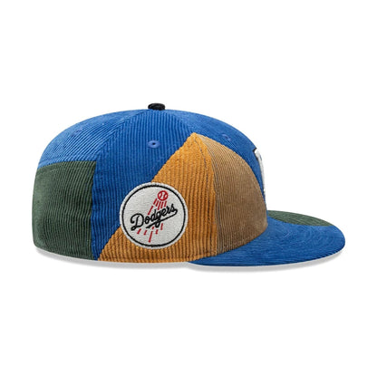 Pictured is this MLB Patchwork LA Dodgers 59FIFTY Fitted cap in dark blue. 5
