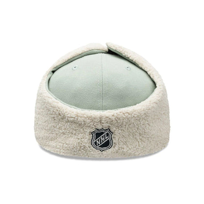 Pictured is this NHL Patch Anaheim Ducks Dogear 59FIFTY Fitted cap in pastel green. 7
