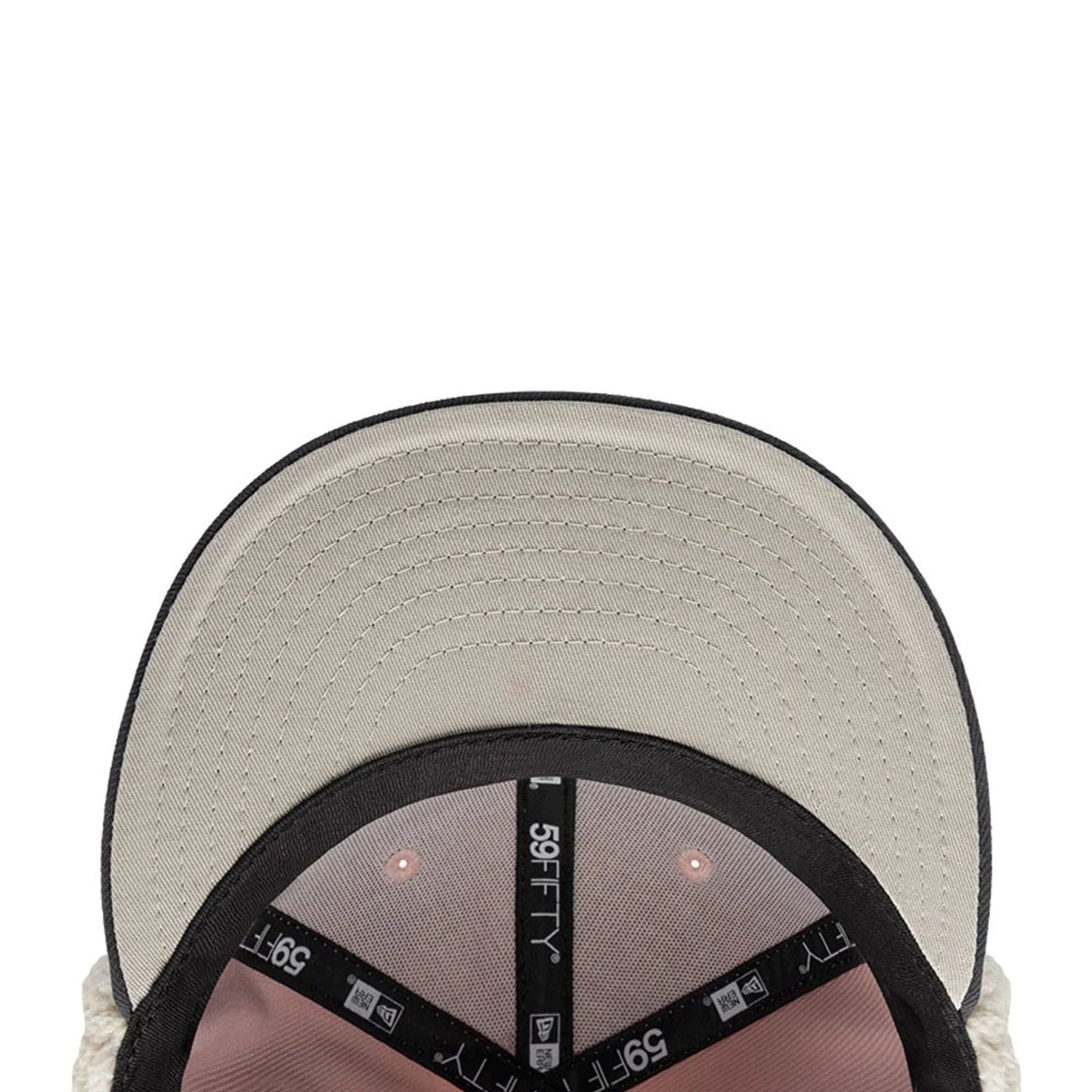 Pictured is this NHL Patch Chicago Blackhawks Dogear 59FIFTY Fitted cap in pastel pink. 10