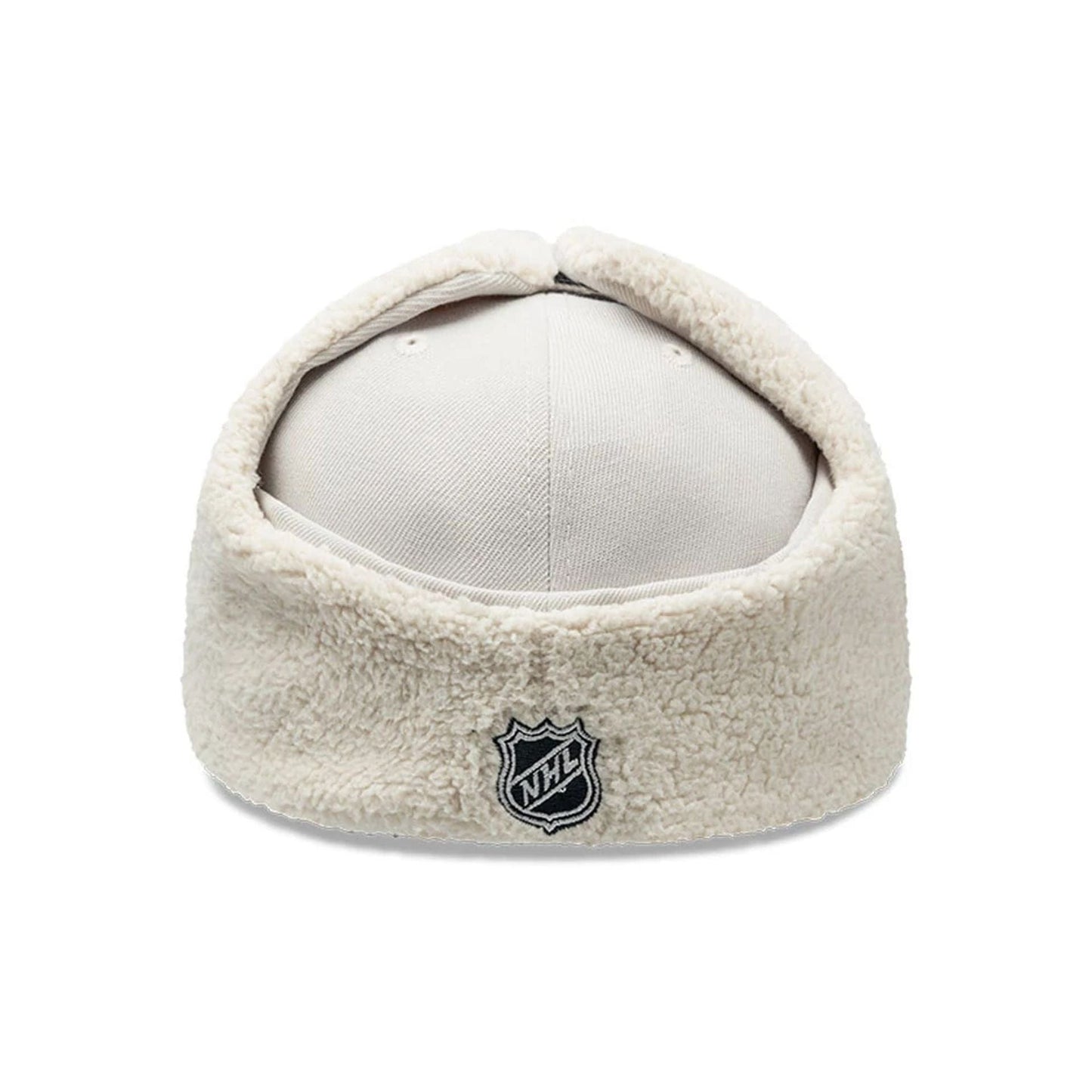 Pictured is this NHL Patch San Jose Sharks Dogear 59FIFTY Fitted cap in light beige. 5