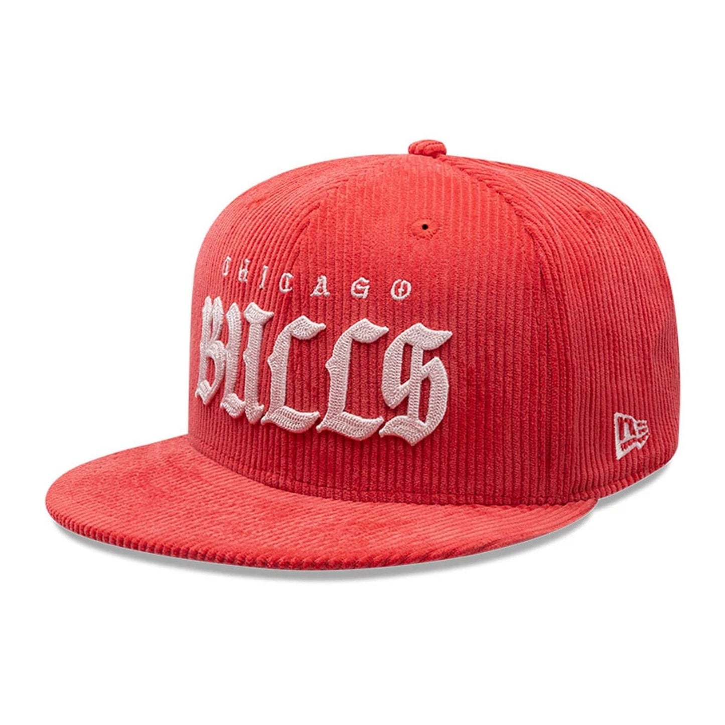 Pictured is this NBA Old English Chicago Bulls 9FIFTY Snapback cap in red. 1