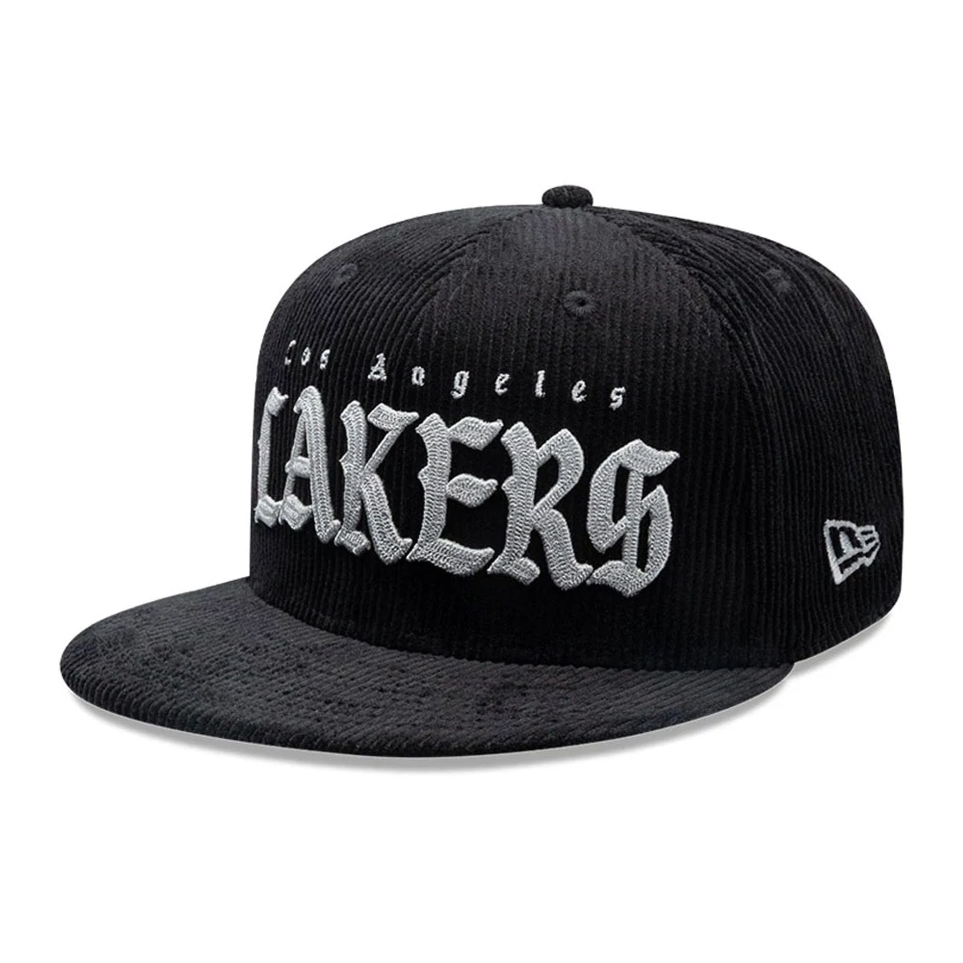 Pictured is this NBA Old English LA Lakers 9FIFTY Snapback cap in black. 1