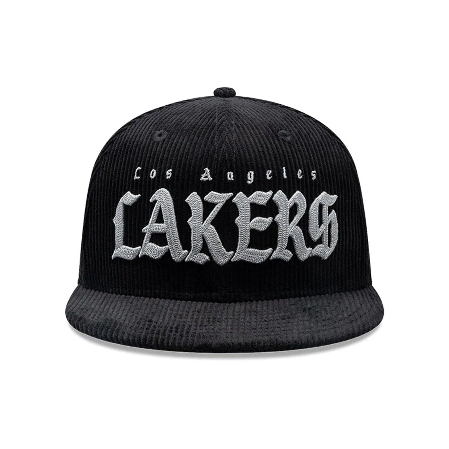 Pictured is this NBA Old English LA Lakers 9FIFTY Snapback cap in black. 2