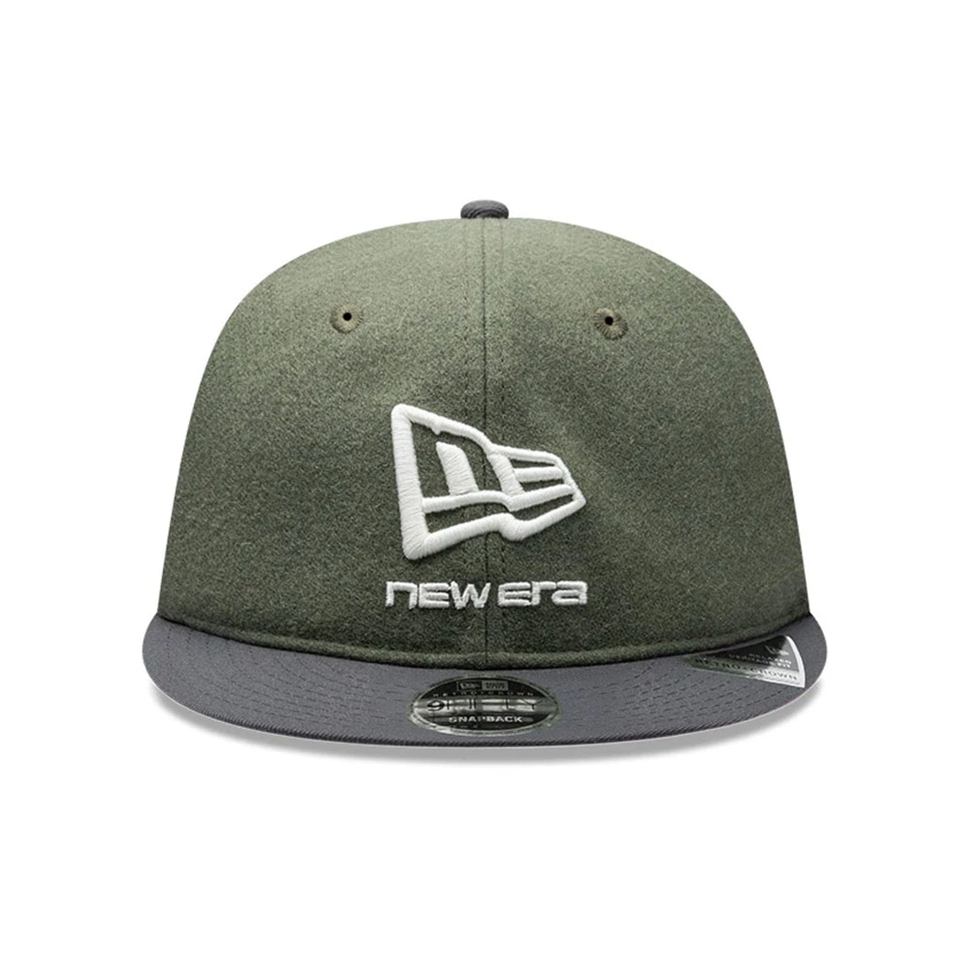 Pictured is this New Era Melton Wool Retro Crown 9FIFTY cap in dark grey. 2