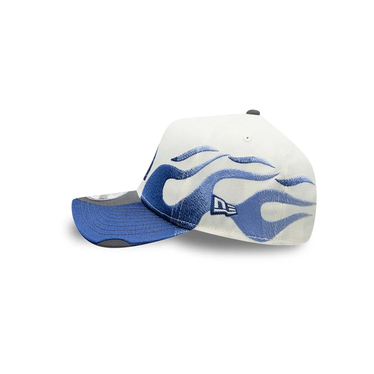 Pictured is this MLB Flame LA Dodgers 9FORTY A-Frame cap in Cream. 6