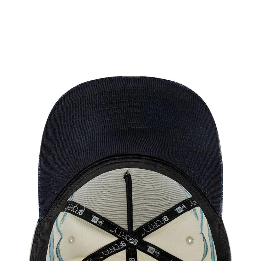 Pictured is this MLB Flame New York Yankees 9FORTY A-Frame cap in Cream. 2