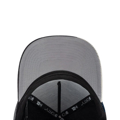 Pictured is this New Era Patchwork 9FORTY A-Frame cap in black. 6