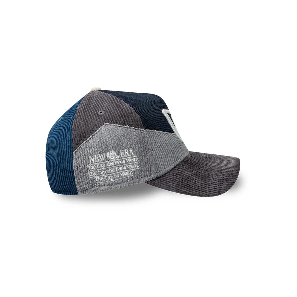 Pictured is this New Era Patchwork 9FORTY A-Frame cap in black. 3