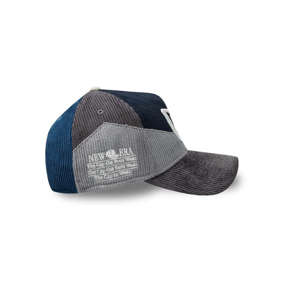 Pictured is this New Era Patchwork 9FORTY A-Frame cap in black. 3